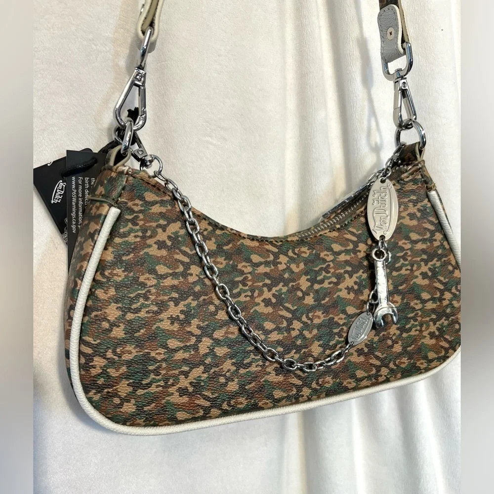 💚🤎VON DUTCH GREEN CAMO SHOULDER BAG💚🤎NWT